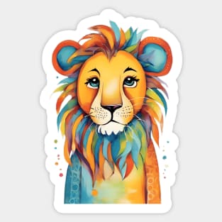 Colorful Lion for Kids Sticker